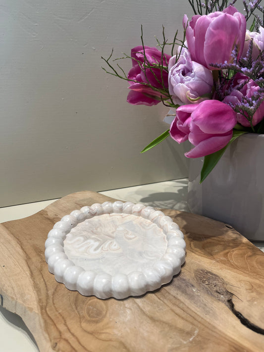 Small round marble tray